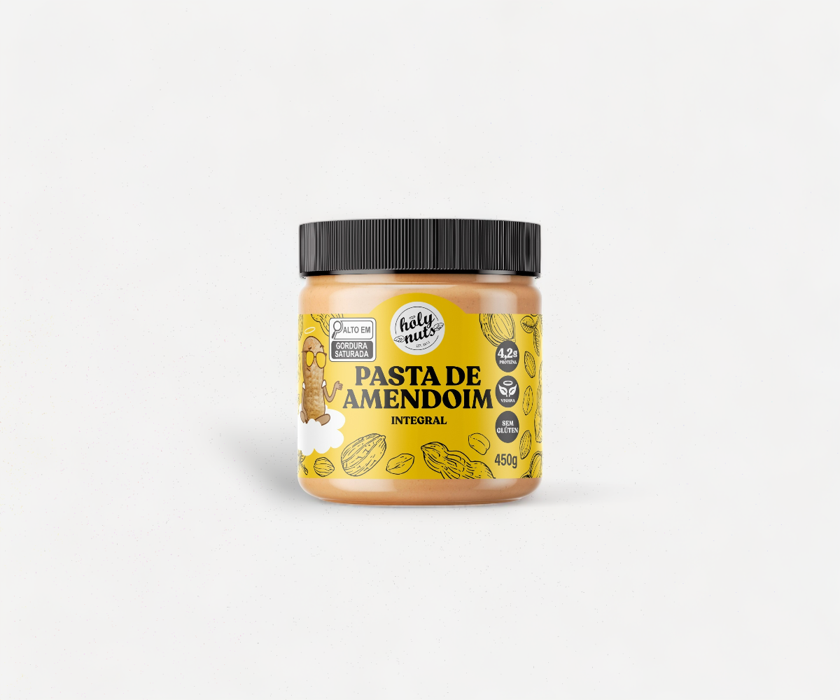 Pasta de Amendoim Integral (210g) - Alimentação saudável, saborosa